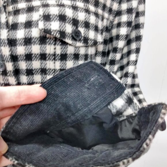 Talbots Womens 14 Black White Buffalo Plaid jacket - Picture 4 of 7